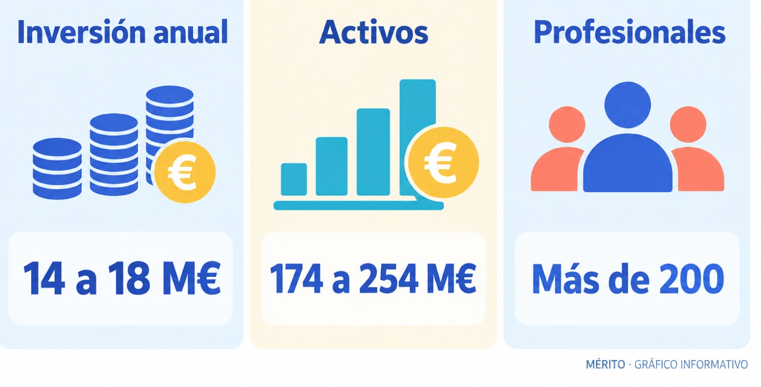 Comparación de los valores iniciales y finales de la inversión anual y los activos de la Fundación.