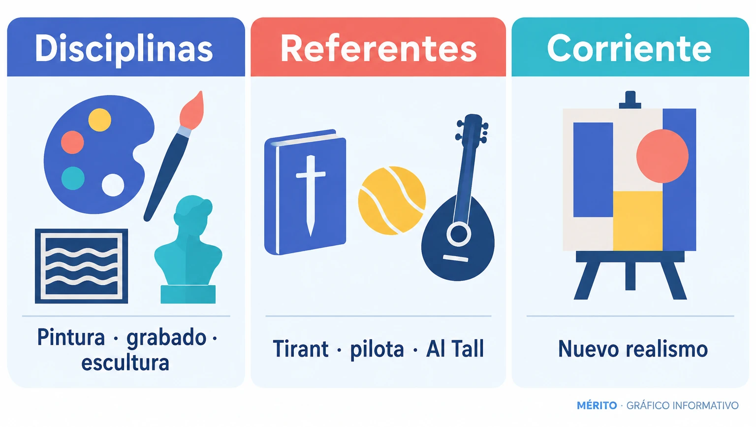 Diagrama que relaciona la variedad de disciplinas de Boix con algunos referentes culturales presentes en su obra.