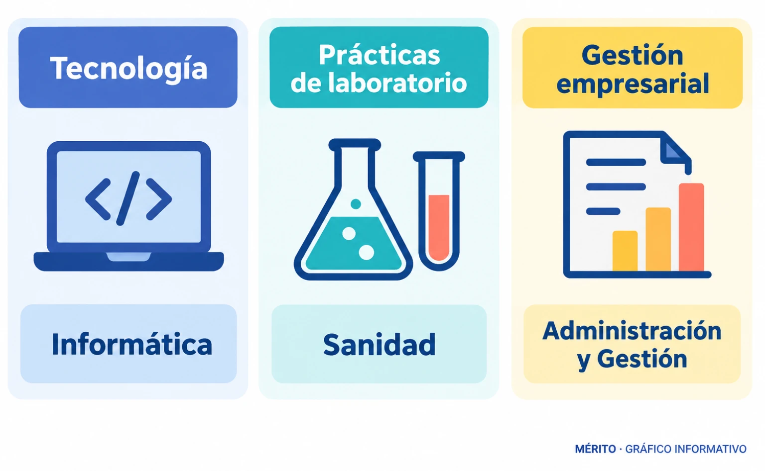 Durante la visita se presentaron proyectos de informática, prácticas sanitarias y una actividad de gestión administrativa.