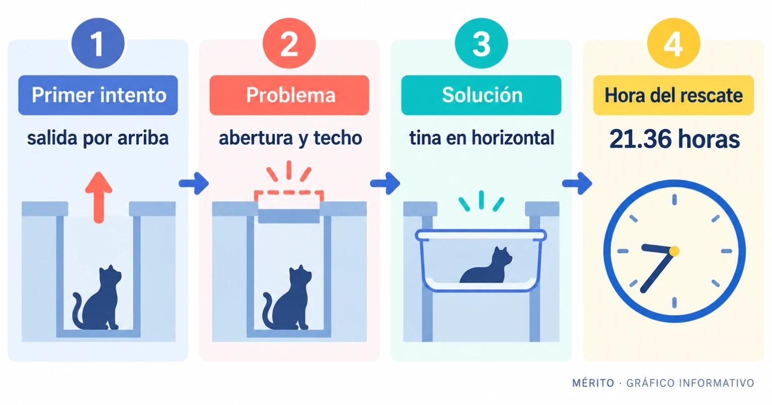 Diagrama del proceso de extracción del hombre de la tina de vino