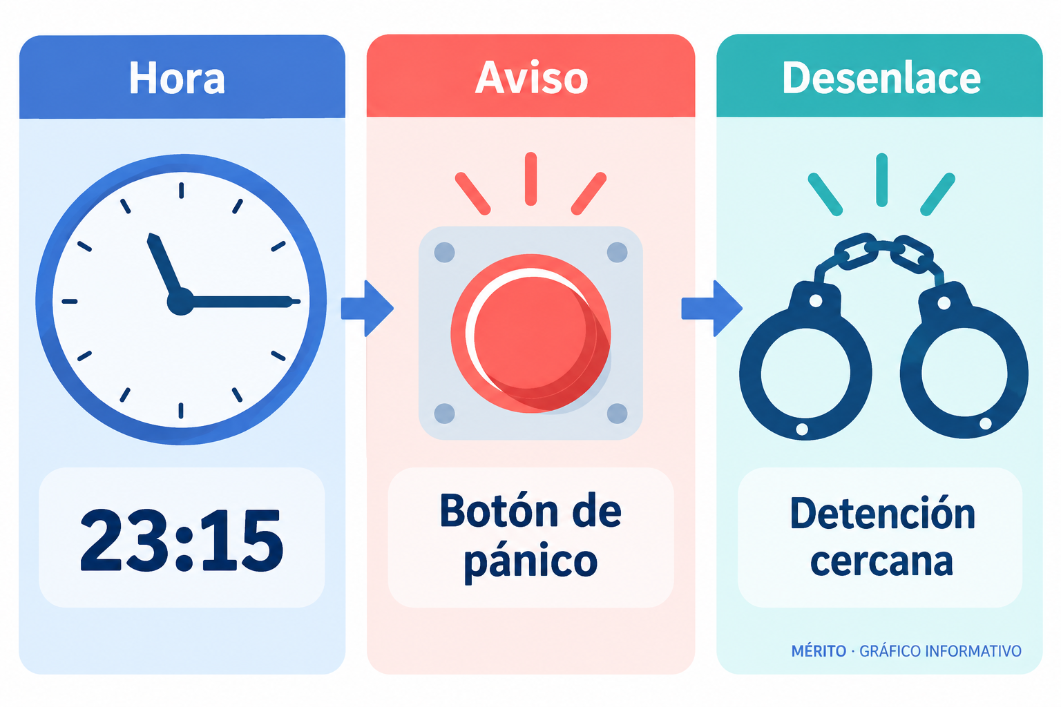 Secuencia del incidente: se activa la alarma del domicilio y la Policía localiza a la sospechosa cerca de la vivienda.
