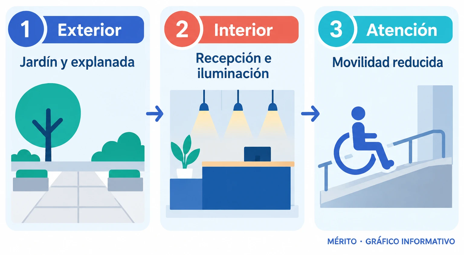 Intervenciones descritas en el museo: renovación del jardín y la explanada, mejoras en recepción e iluminación y un espacio de atención para personas con movilidad reducida.