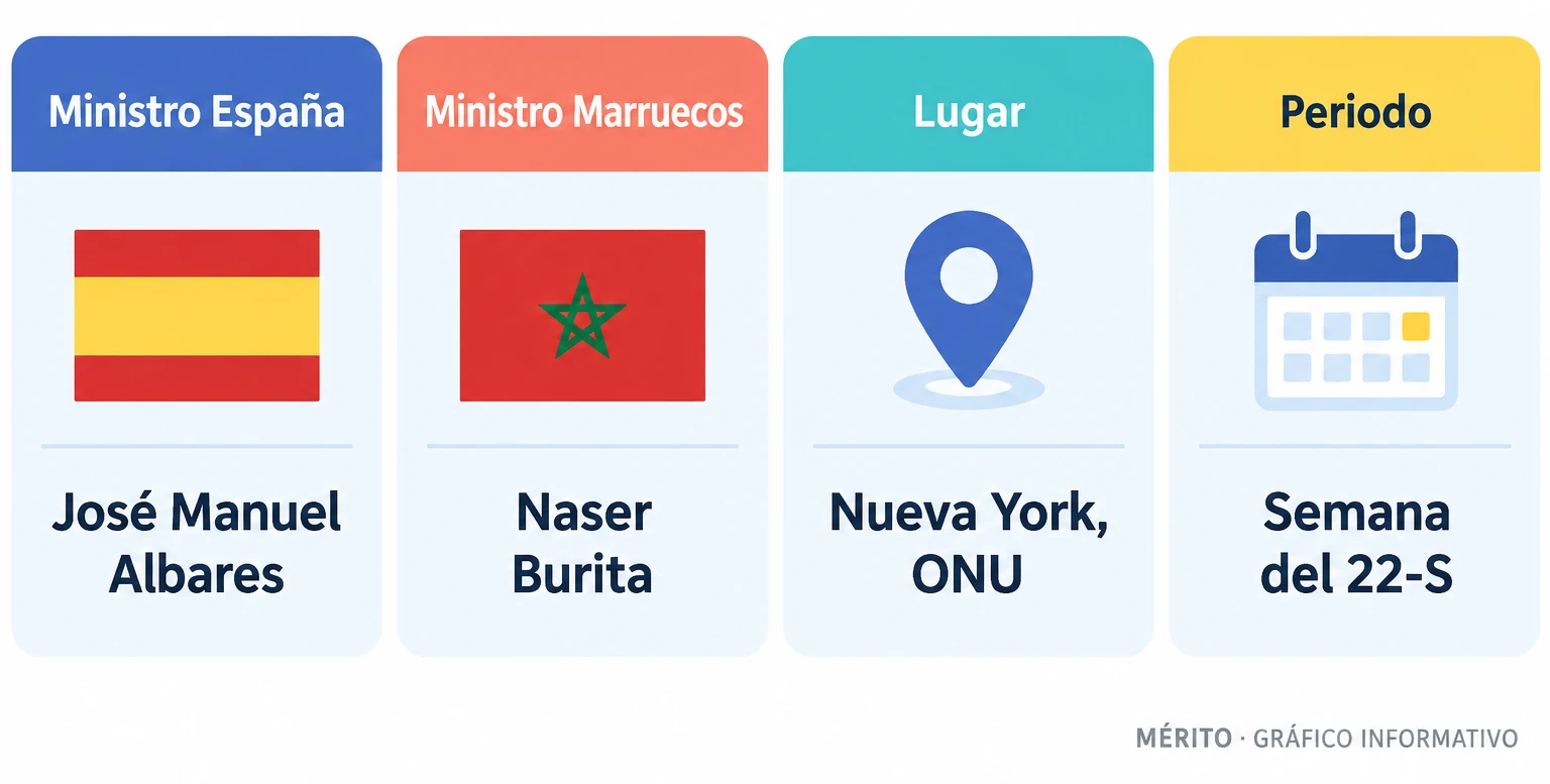 Tarjetas con los nombres de los ministros, el lugar y la semana de la reunión.