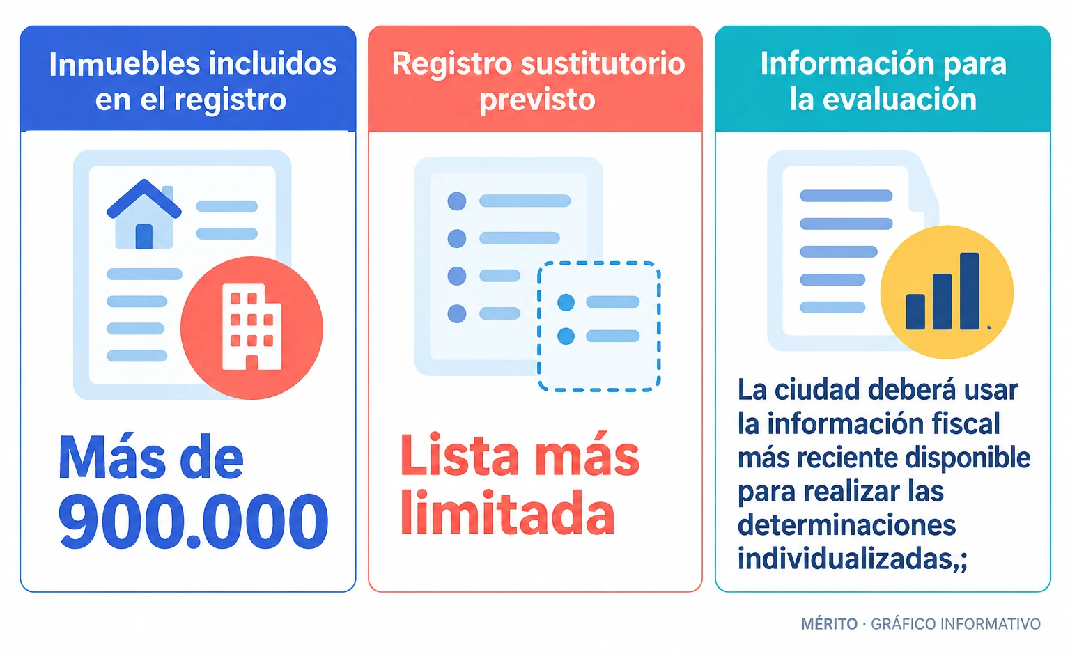 El registro suplementario incluía más de 900.000 inmuebles potencialmente afectados y deberá ser sustituido por una lista más limitada.