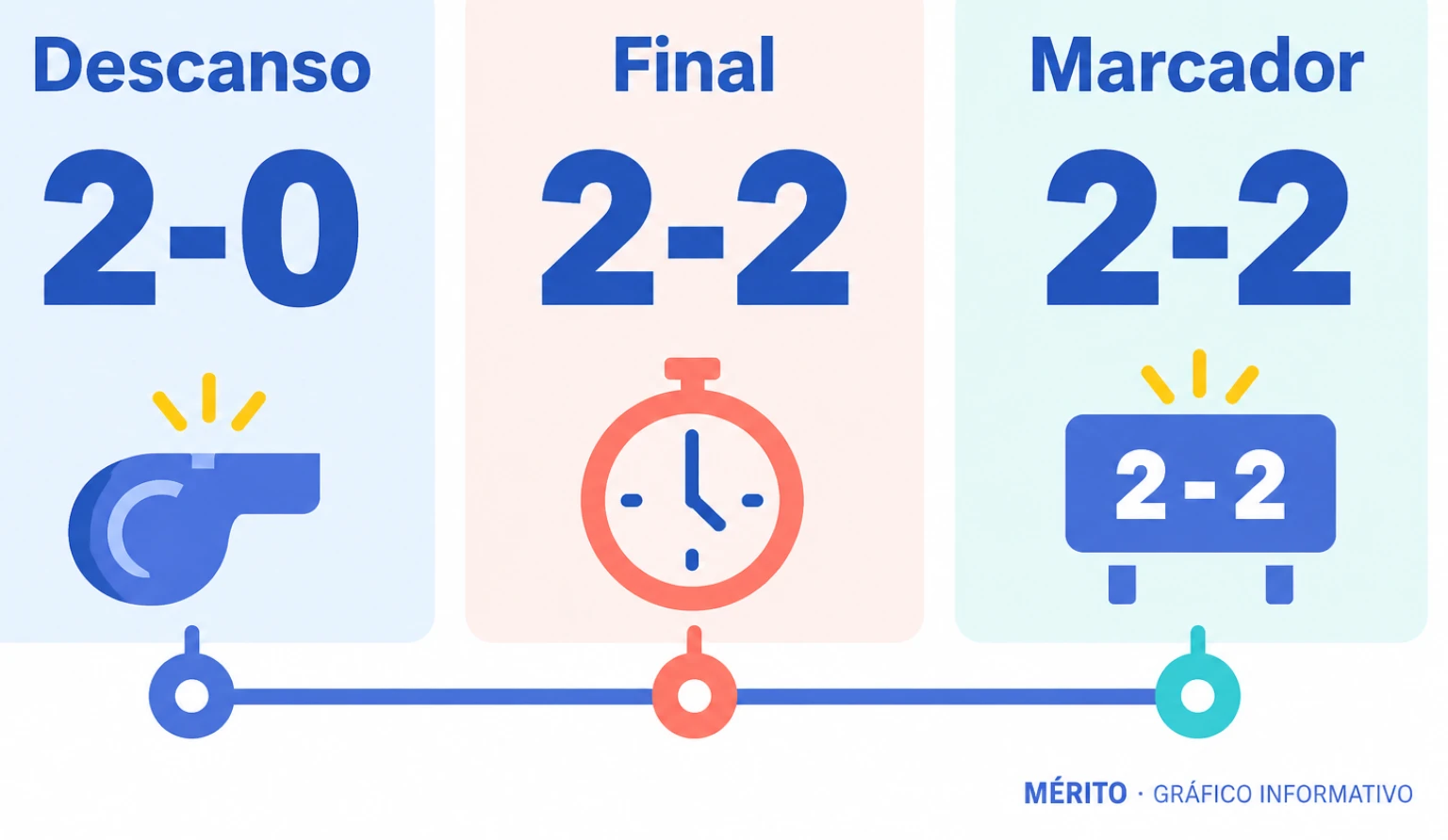 Marcador 2-0 al descanso y 2-2 al final en León.