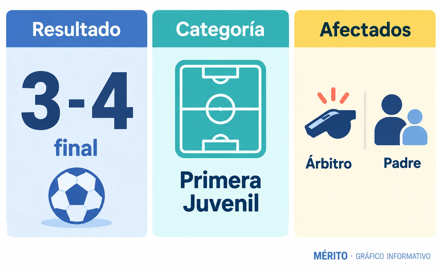 El encuentro de Primera Juvenil entre el Pina y La Unión acabó 3-4. Tras el gol visitante, fueron agredidos el árbitro de 19 años y su padre.