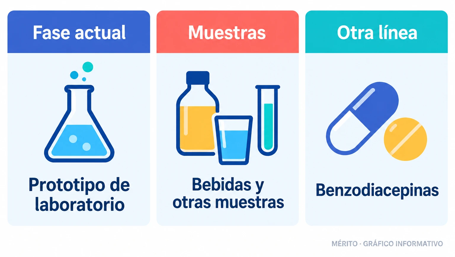 El dispositivo sigue en fase de laboratorio; la investigación explora su uso con bebidas, productos farmacéuticos y extractos vegetales.